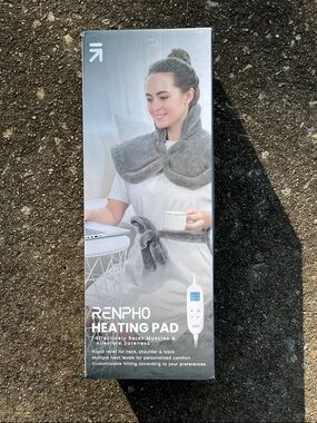 New Renpho Gray Neck & Shoulder Heating Wrap with Controller